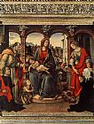 Madonna Canvas Paintings - Madonna with Child and Saints